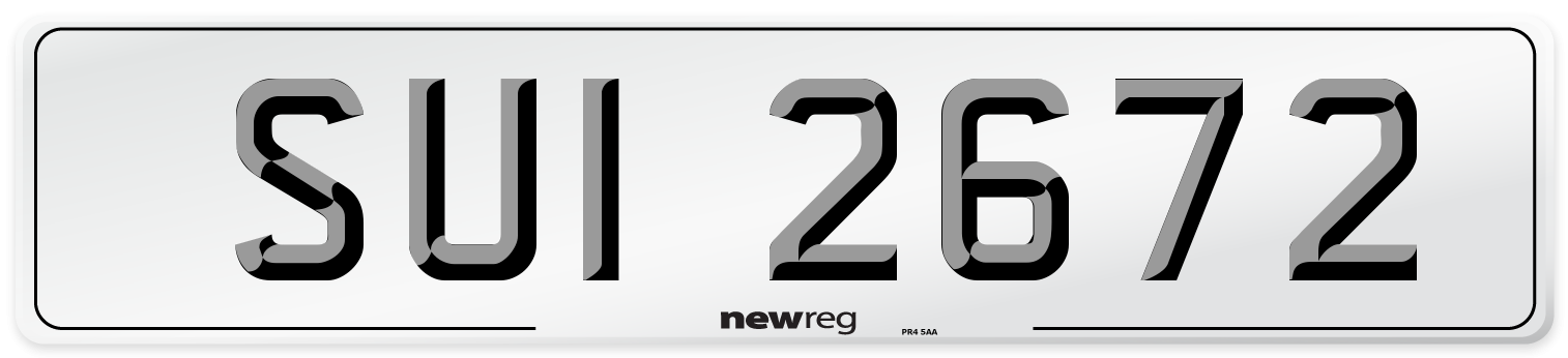 SUI 2672 Number Plate from New Reg